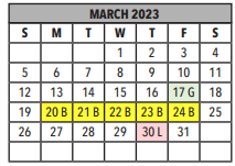 District School Academic Calendar for Julia Keen Elementary School for March 2023