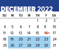 District School Academic Calendar for East Central High School for December 2022