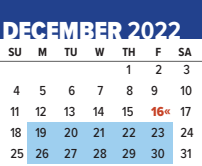District School Academic Calendar for Mcclure Elementary School for December 2022
