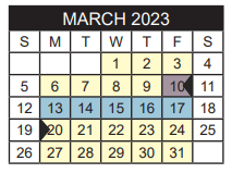 District School Academic Calendar for John Tyler High School for March 2023