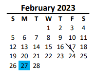 District School Academic Calendar for Union Early College for February 2023