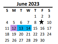 District School Academic Calendar for Waxhaw Elementary for June 2023