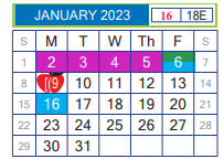 District School Academic Calendar for Clark Middle for January 2023