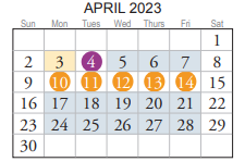 District School Academic Calendar for Princess Anne High for April 2023