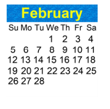 District School Academic Calendar for Sunrise Elementary School for February 2023