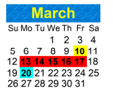 District School Academic Calendar for Heritage Middle School for March 2023