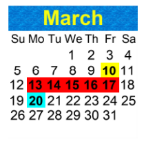 District School Academic Calendar for Ormond Beach Middle School for March 2023