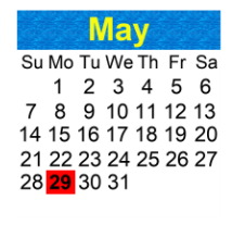 District School Academic Calendar for Community Learning Center West for May 2023