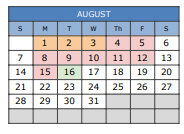 District School Academic Calendar for Meadowbrook Elementary School for August 2022