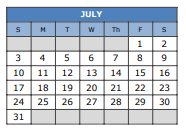 District School Academic Calendar for Mountainview Elementary School for July 2022