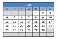 District School Academic Calendar for Brazos Middle School for June 2023