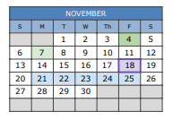 District School Academic Calendar for Hillcrest Professional Devel for November 2022