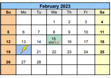 District School Academic Calendar for Wilemon Ln Center for February 2023