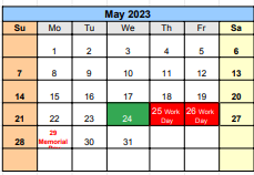 District School Academic Calendar for Waxahachie High School for May 2023