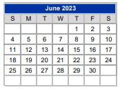 District School Academic Calendar for Austin Elementary for June 2023