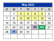 District School Academic Calendar for Mary Martin Elementary for May 2023