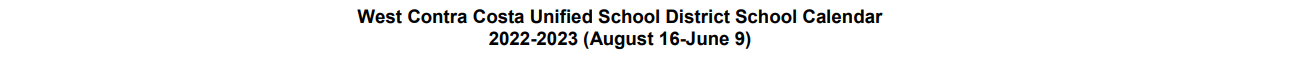 District School Academic Calendar for Transition Learning Center