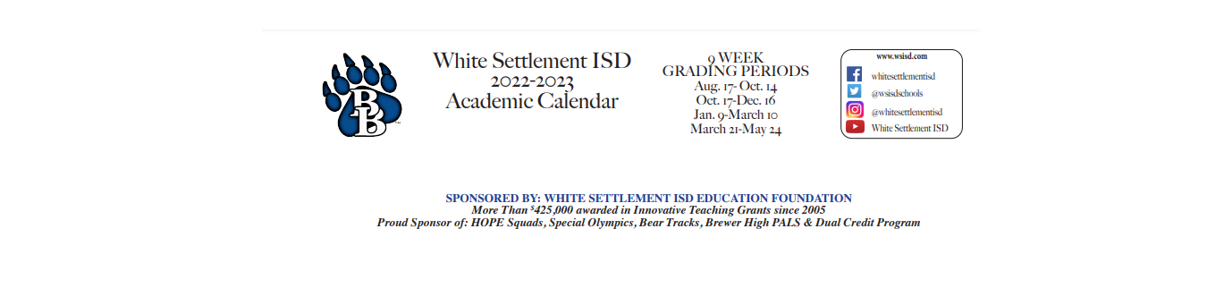 District School Academic Calendar Key for Tannahill Int