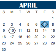 District School Academic Calendar for Hirschi High School for April 2023