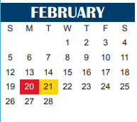 District School Academic Calendar for Mcniel Junior High for February 2023