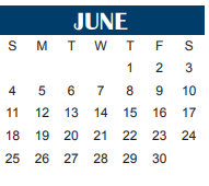 District School Academic Calendar for Bonham Elementary for June 2023