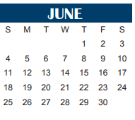 District School Academic Calendar for Mcniel Junior High for June 2023