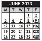 District School Academic Calendar for Chisholm Life Skills Center for June 2023