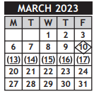 District School Academic Calendar for Metro Blvd Alt High for March 2023