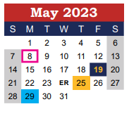 District School Academic Calendar for Scudder Primary for May 2023