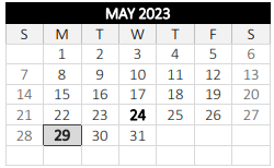 District School Academic Calendar for Quinsigamond for May 2023
