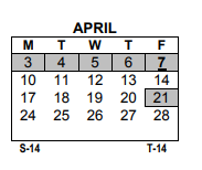 District School Academic Calendar for Mark Twain Middle School for April 2023
