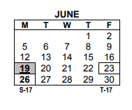 District School Academic Calendar for Roosevelt High School for June 2023