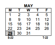 District School Academic Calendar for Montessori School 27 for May 2023