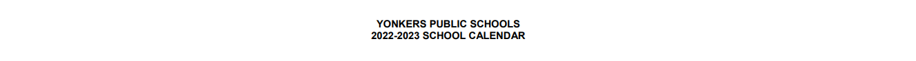 District School Academic Calendar for Montessori School 27