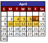 District School Academic Calendar for Riverside Middle School for April 2023