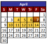 District School Academic Calendar for Riverside High School for April 2023