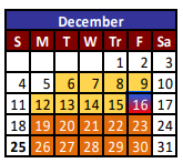 District School Academic Calendar for Marian Manor Elementary for December 2022