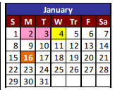 District School Academic Calendar for Marian Manor Elementary for January 2023