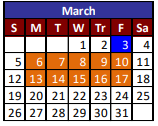District School Academic Calendar for Hillcrest Middle School for March 2023