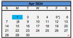 District School Academic Calendar for Clack Middle for April 2024