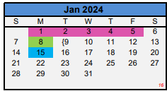 District School Academic Calendar for Clack Middle for January 2024
