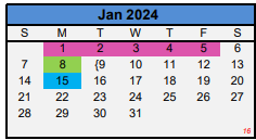 District School Academic Calendar for Bowie Elementary for January 2024