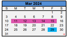 District School Academic Calendar for Madison Middle for March 2024