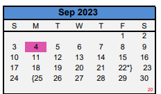 District School Academic Calendar for Clack Middle for September 2023