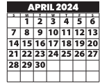 District School Academic Calendar for Taylor Middle for April 2024