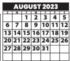 District School Academic Calendar for Marie M Hughes Elem for August 2023