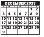 District School Academic Calendar for Harrison Middle for December 2023