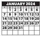 District School Academic Calendar for Marie M Hughes Elem for January 2024