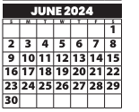 District School Academic Calendar for Taylor Middle for June 2024