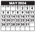 District School Academic Calendar for Marie M Hughes Elem for May 2024